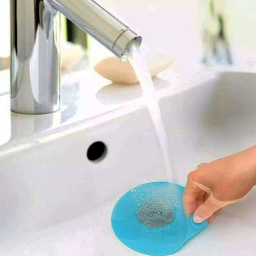 Silicone Universal Sink & Bath Travel Plug - Blue